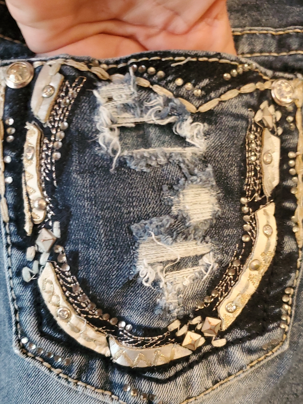 Miss Me Boot Cut Denim Jeans Med Wash Size 29 - Picture 5 of 12